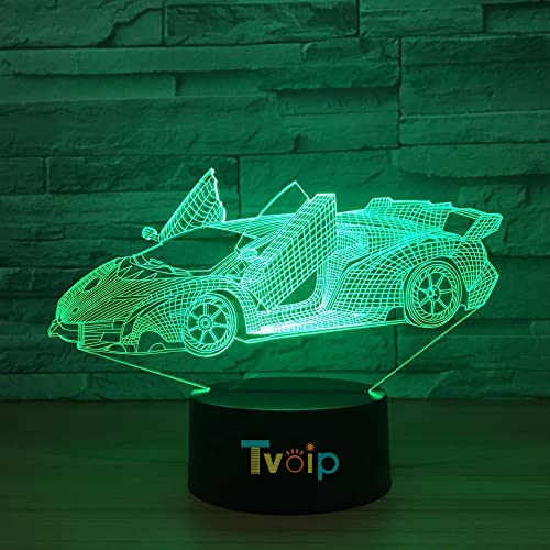 7 Renk değiştirme gece lambası 3D atmosfer Bulbing ışık 3D görsel yanılsama LED lamba çocuklar için oyuncak noel doğum