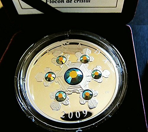 Kanada 2008 Kristal Kar Tanesi AMETİST Swarovski Kristalleri ile 20 $Saf Gümüş Geçirmez