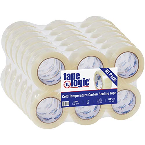 Poly Bag Guy Tape Logic ® 6651 Soğuk Sıcaklık Bandı, 1,7 Mil, 2 x 110 yds, Şeffaf, 36 / Kasa