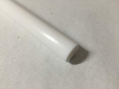 Asetal Kopolimer Plastik Yuvarlak Çubuk 5 Çap, 12 Uzunluk-Beyaz Renk