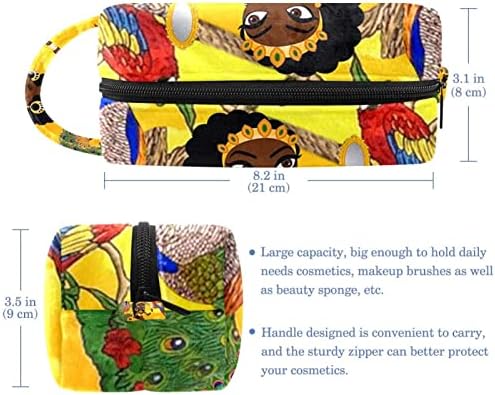 Asılı Seyahat makyaj çantası, Taşınabilir Makyaj Organizatör, Kozmetik Tutucu Fırça Seti, Kız Papağan Tavuskuşu Karikatür