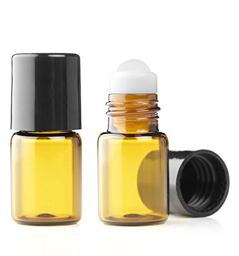 Grand Parfums Boş 2 ml Amber Cam Mikro Mini Rollon Dram Cam Şişeler ile yüksek kaliteli cam Rulo Topları-Doldurulabilir