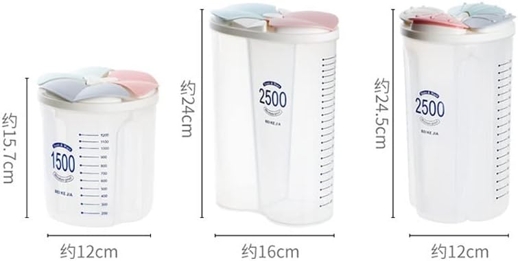 PDGJG Mutfak eşya kutuları Gıda eşya kutuları Mutfak Malzemeleri Tahıl Depolama Teneke Temizle Organizatör (Renk: