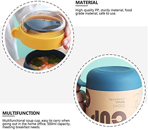 WINOMO Kahve Kupa 500 ml Çorba Fincan Taşınabilir Sızdırmaz Yalıtımlı Gıda Kavanoz Öğle Konteyner Çift Duvar Tasarım