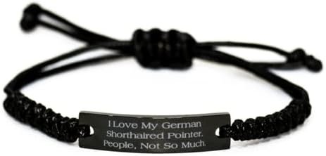 Ben Kendiminkini seviyorum. Siyah Halat Bilezik, Alman Kısa Tüylü İşaretçi Köpek Arkadaşlarından Hediye, Evcil Hayvan