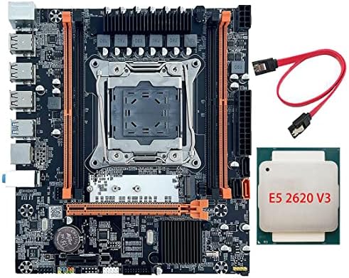 Orijinal Anakart E5 2620 V3 CPU + SATA Kablosu B85 LGA2011-3 4X DDR4 REG ECC Bellek M. 2 PCIE SATA3. 0 Masaüstü Anakart