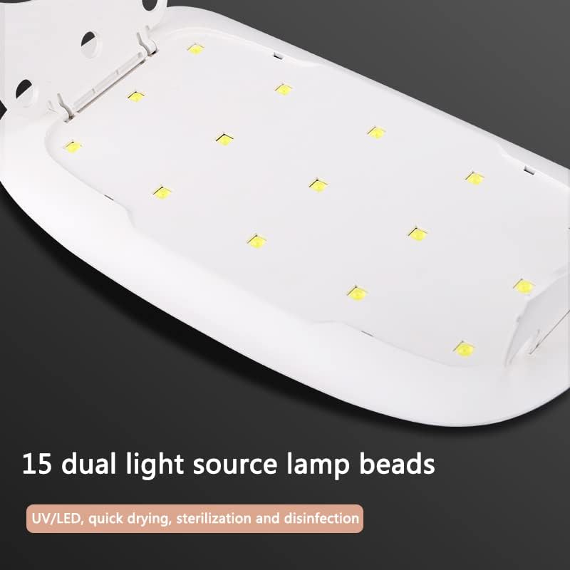 Bovmıcs UV LED tırnak lambası Oje, Taşınabilir 24W USB Polygel Tırnak Kurutucu 15 Boncuk, katlanabilir tırnak kür
