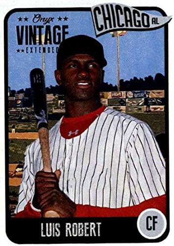 2020 Oniks Vintage Genişletilmiş Luis Robert RC Çaylak Chicago White Sox Beyzbol Ticaret Kartı