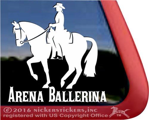 Arena Balerin / NickerStickers ® Batı Terbiyesi Vinil Pencere Çeyrek At Römorku Otomatik Çıkartma