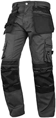 Moda Erkek Cordura Pantolon Yardımcı Aracı Cepler Marangoz Ağır Diz Takviyeli İş Elbisesi Güvenlik Pantolon