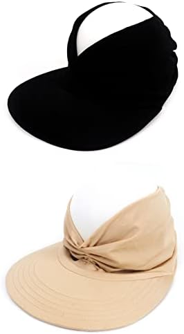 Şanslı Yaz Kadın Güneşlik Şapka Geniş Ağız Yaz UPF 50 + UV Koruma plaj şapkası Katlanabilir Kap