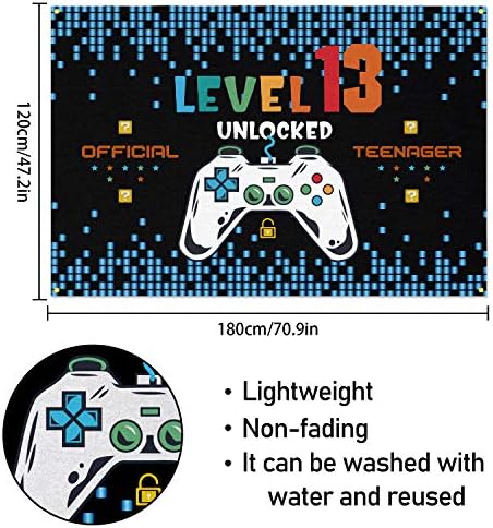 PAKBOOM Seviye 13 Unlocked Resmi Genç Zemin Afiş - 13th video oyunu Doğum Günü Süslemeleri Parti Malzemeleri Çocuklar