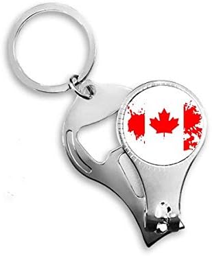 Kanada lezzet bayrak ve akçaağaç yaprağı tırnak makası yüzük Anahtarlık şişe açacağı Clipper
