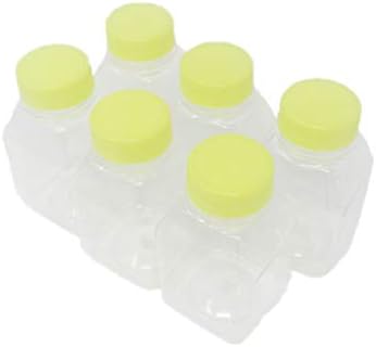 6 Paket Boş PET Plastik Meyve Suyu Şişesi-Yeşil Kurcalanmaya Açık Kapaklı 8 OZ Yeniden Kullanılabilir Şeffaf Kaplar