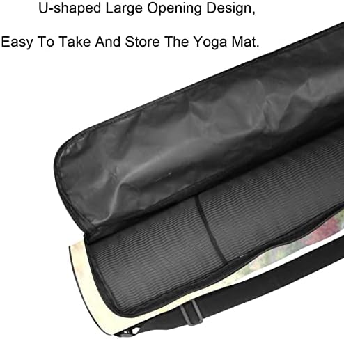 Yoga Mat Çantası, Kale ve Ağaçlar egzersiz Yoga matı Taşıyıcı Tam Zip Yoga Mat Taşıma Çantası Ayarlanabilir Kayış