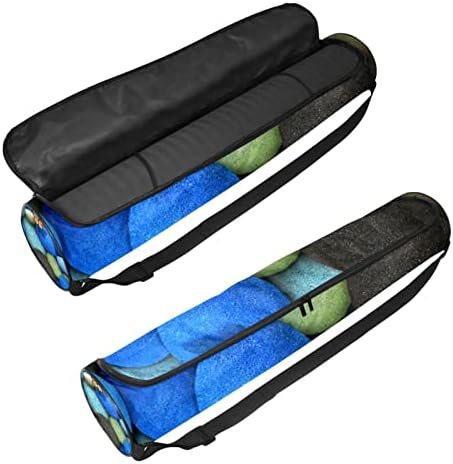 RATGDN Yoga Mat Çantası, Mavi Çakıl Arnavut Kaldırımı egzersiz yoga matı Taşıyıcı Tam Zip Yoga Mat Taşıma Çantası