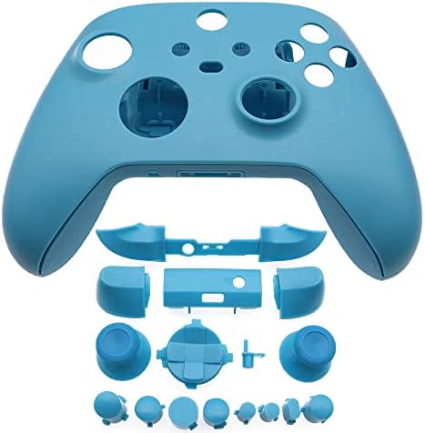 Oyun Denetleyicisi Tam Konut Case Shell Düğmeler DIY için Yedek Kapak X-Box Serisi X (Mavi)