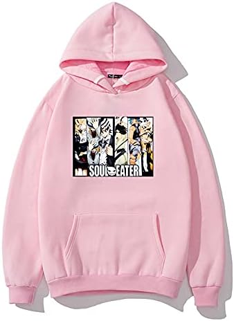 WJHYWDH Soul Eater 2021 Yeni Anime Hoodies Rahat Kapüşonlu Sweatshirt Unisex Giyim