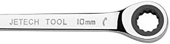 Jetech Çift Kutu Sonu Kilitleme Anahtarı (8mm x 10mm) - Ağır Hizmet Tipi Cr-V Kutusu Kilitleme Dişli Anahtarı