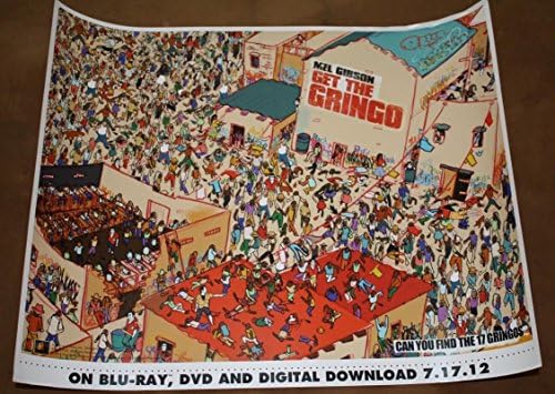 GRİNGO - 16x 20 Orijinal Tanıtım Filmi Afişini ALIN Ö. GDM 2012 Comic Con Mel Gibson