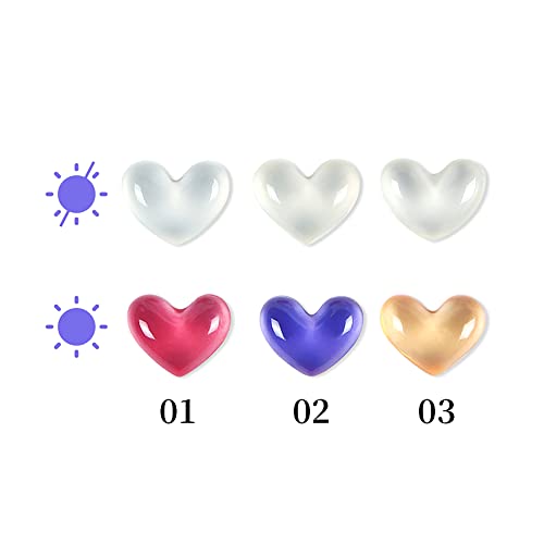 150 Adet Kalp Tırnak Takılar 3D Tırnak Sanat Kalp Takılar Tırnak Çıkartmaları Şampanya Pembe Mavi Kalp Tırnak Sanat