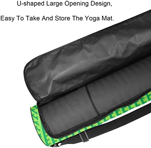 Yeşil Küçük Oda Yoga Mat Çanta Tam Zip Yoga Taşıma Çantası Kadın Erkek, egzersiz yoga matı Taşıyıcı Ayarlanabilir