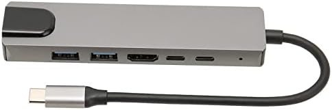 USB C Hub Ethernet, Tip C'den Hdtv'ye Hub Alüminyum Alaşımlı Hızlı Şarj 6'sı 1 arada PC için