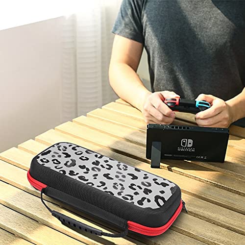 Kar Leopar Cilt Nintendo Anahtarı İçin Taşıma çantası Koruyucu Taşınabilir Sert Kabuk Kılıfı Seyahat Oyun Çantası