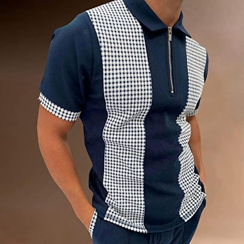 Erkek Golf Gömlek, yaz Yeni Kısa Kollu erkek Gevşek Yaka Baskı Düz Renk Shirt