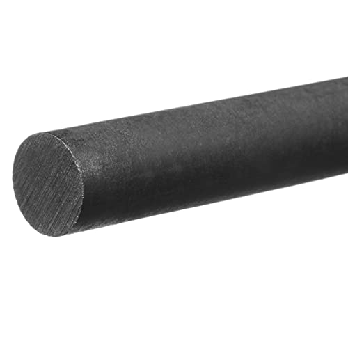 Delrin Asetal Homopolimer Plastik Çubuk, Siyah, 7/8 inç Çap x 1 ft. Uzun