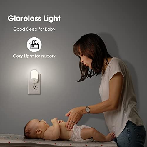 LOHAS Gece ışıkları Duvara Takılır [2 Paket], Otomatik Alacakaranlıktan Şafağa Sensör, 0.6 W Kısılabilir LED Gece