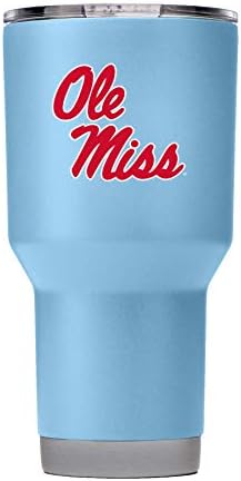 Mississippi Ole Miss Paslanmaz Çelik Drinkware (30oz Açık Mavi)