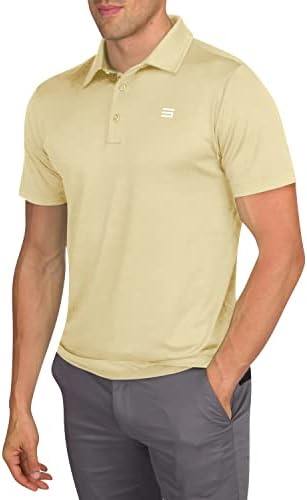 Erkek Untucked Golf Polo Gömlekleri-Mükemmel Uzunlukta, Çabuk Kuruyan, 4 Yönlü Streç Kumaş. Nem Esneklik, UPF 50 +