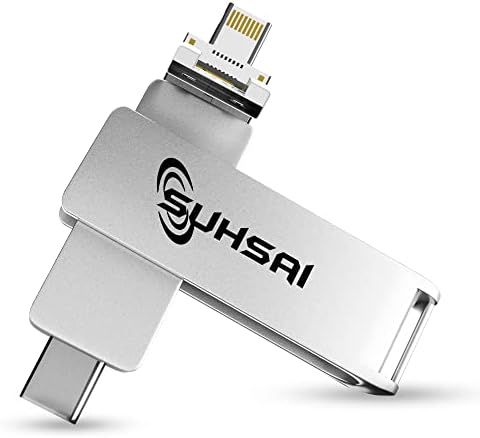 Suhsaı 4 in 1 Flash sürücü USB bellek sopa başparmak götürmek - 256GB taşınabilir yüksek hızlı USB depolama ve yedekleme