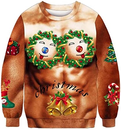 JJHAEVDY Merry Christmas Gömlek Kadınlar için Çirkin Noel Gömlek Tops Noel Ekose Gömlek Uzun Kollu Tee Tops