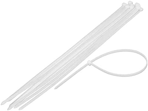 Wideskall® 24 Adet 30 inç Ekstra Uzun x 0,35 inç Ağır Hizmet Tipi Beyaz Naylon Kablo Zip Bağları HVAC Kanal Kayışları