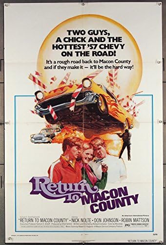 Macon County'ye Dönüş (1975) Amerikan-Uluslararası Orijinal Tek Sayfalık Film Afişi 27x41 Katlanmış İnce Artı Durum