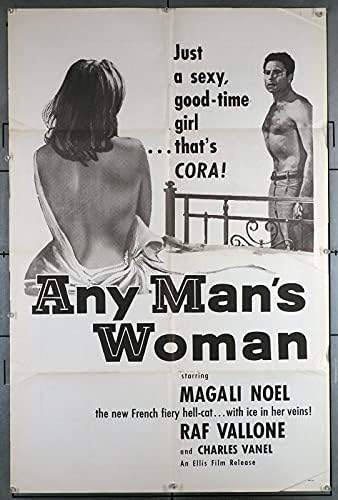 Piege, Le (1958) Orijinal ABD Tek Sayfalık Afişli Film Afişi, HERHANGİ BİR ERKEĞİN kadını olarak yeniden yayınlandı