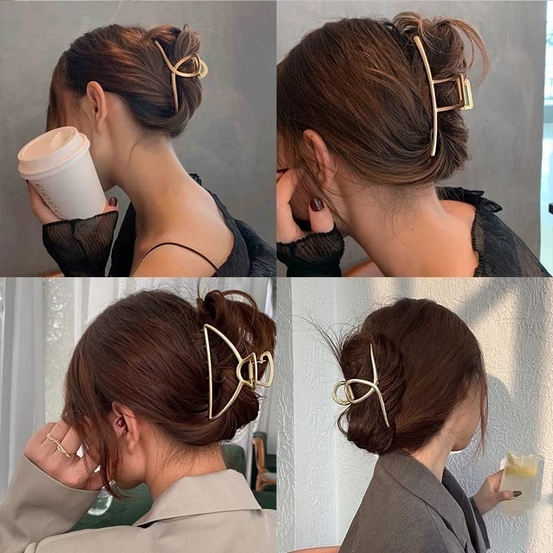 Kızlar saç aksesuarları Saç pençe klipsleri，Yeni Yaz Kelebek Geometrik Büyük Metal Saç pençe klipsleri Kadın Moda
