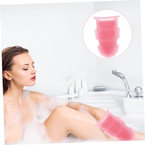 FOMİYES 3 adet Silikon Banyo Fırçası masaj eldiveni Vücut masaj aletleri Banyo Süngeri Spa Masajı Silikon duş Eldivenleri