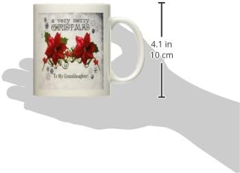 3dRose mug_154929_1 Çilek ve Atatürk Çiçeği, Çok Mutlu Noeller, Torunuma Seramik Kupa, 11 Ons