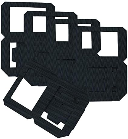Folia 9890/5 Fener Boşlukları 3D Oluklu Kağıt Yakl. 14x14x18. 5 cm, Siyah (5'li paket)