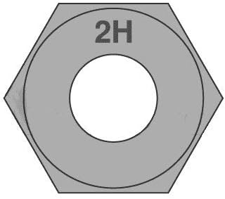 2 -8 Ağır Altıgen Somun / A194 2H Çelik/Düz (Miktar: 65 adet)
