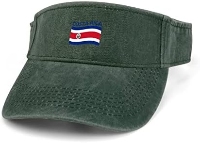 Kosta Rika bayrağı güneşlik kapağı Ayarlanabilir Denim Beyzbol Spor Şapka Erkekler Kadınlar için