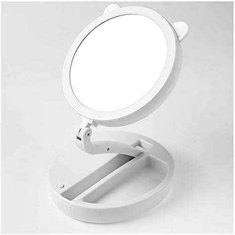 NCKPRO makyaj Aynası, Taşınabilir Katlanır Masaüstü Çift Ayna, Yurt Öğrencileri Depolama Prenses Ayna.