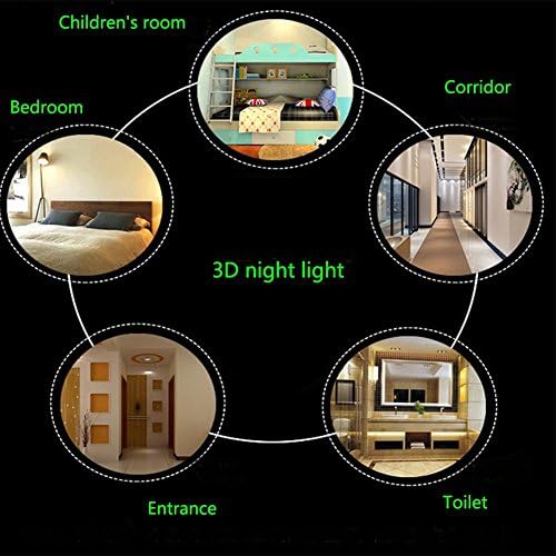 3D Kurt Gece Lambası Illusion Lamba 7/16 Renk Değişimi LED Lamba Uzaktan Kumanda USB Powered Masa Hediye Çocuk Oyuncakları
