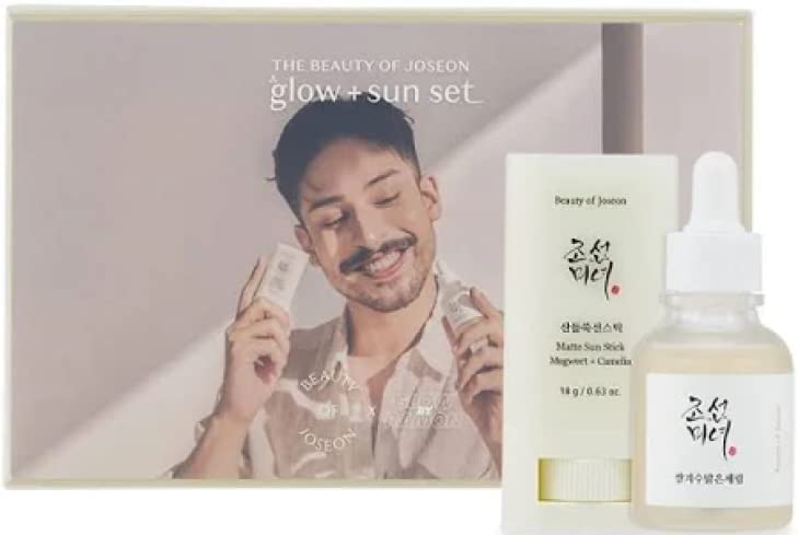 [Joseon'un Güzelliği] Glow + Güneş seti (Mat güneş çubuğu : Pelin + Kamelya + Glow Derin Serum : Pirinç + Alfa-Arbutin