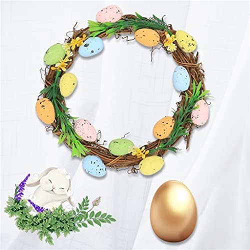 SDFGH paskalya Yumurtaları Çelenk Asılı Çelenk Süsler için Ön Kapı Düğün Masa Ev Dekor (Renk: Bir, Boyutu: 7.87 inç)