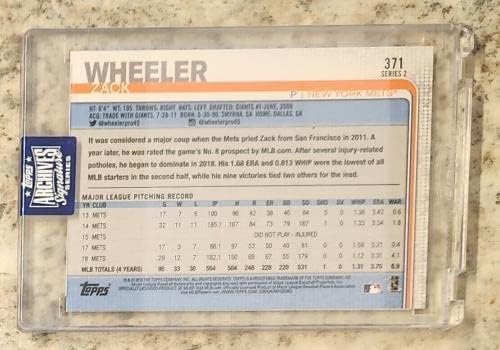 2020 Topps Arşivleri İmza Zack Wheeler Mets 2019 Sertifikalı Otomatik Kart 43/72-Beyzbol Slabbed İmzalı Kartlar