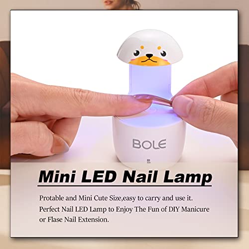 HOMEGYMFREE Mini LED tırnak lambası, Sevimli Karikatür UV Kür tırnak ışığı Lambası Jel Oje / Yanlış Tırnak Uzatma